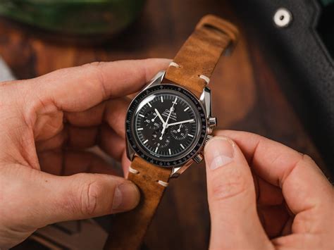 omega leather watch strap|best straps for omega speedmaster.